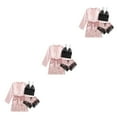 thumbnail image 4 of tssuouriy Pyjama Respirant et Confortable pour Femmes Ensemble de Pyjama Rose S 3Ensemble, 4 of 6