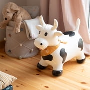 Kindsgut Bouncy Animal Hopper – Inflatable Bouncing Ride-On Toy for Kids & Toddlers Age 2+, Designed in Germany, Indoor & Outdoor, Cow
