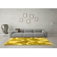 thumbnail image 3 of Ahgly Company Indoor Square Abstract Yellow Modern Area Rugs, 4' Square, 3 of 4