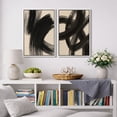 thumbnail image 2 of Framed Canvas Print Abstract Neutral Wall Art Set of 2 Modern Decorative for Living Room Bedroom - 24"x36"x2 WHITE, 2 of 8