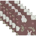 thumbnail image 6 of GZHJMY Rabbit Cloth Napkins Set of 1, Reusable Washable Polyester Dinner Napkins for Family, Restaurant, Wedding, Party Decor 20 x 20 Inch, 6 of 7
