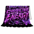 thumbnail image 2 of Main Character Energy Graffiti Crown, Cozy Friendship Quote Scene, Warm Flannel Blanket for Living Room and Reading Nook, Art Lovers Friendship Gift, Artistic Home Decor, 2 of 9