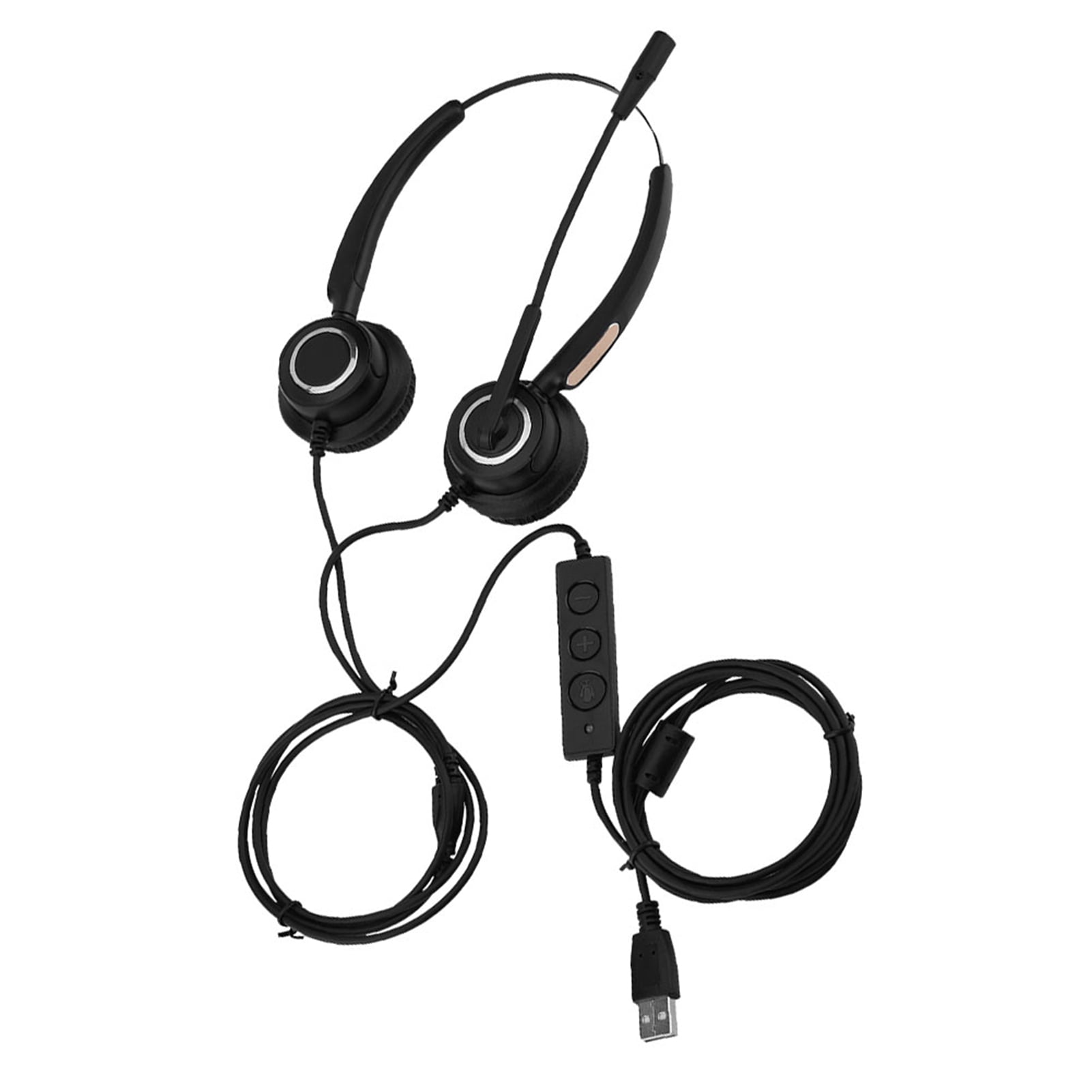 Call Center Headphones, Headset With Microphone USB, Noise