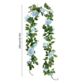 thumbnail image 3 of Decoración del hogar, decoración de habitaciones, guirnalda artificial de 6 pies con flores, 7 rosas blancas, guirnalda floral para centro de mesa de boda, fiesta, camino de mesa, decoración de plásti, 3 of 6