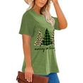 thumbnail image 2 of XCHQRTI Christmas Tree Shirt for Women Plus Size Tshirt Short Sleeve Graphic Top, 2 of 10