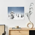 thumbnail image 6 of Picia Snowman And Christmas Tree Pattern Decorative Picture – Unique Wall Art, Modern Canvas Print for Trendy Interiors (Horizontal), 6 of 6