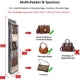 thumbnail image 2 of Lirex 6 Pocket over The Door Purse Organizer with Zipper, PVC Visual Compartment, Dust-Free, Gray, 2 of 7