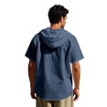 thumbnail image 4 of Camisa de Manga Corta de los Hombres con Capucha de Cárdigan Impresa con Botón con Bolsillos Top Casual para Primavera Verano, 4 of 9