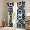 thumbnail image 3 of Kids Rustic Deer Curtains & Drapes 38"Wx45"L 2 Panels, Retro Cabin Hunting Bear Curtains Lodge Buffalo Plaid Blackout Curtains Adventure Western Window Curtains Bear Gifts For Bear Lovers, 3 of 5