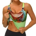 thumbnail image 3 of Fotbe Flying Frog On Branch Sujetador Deportivo Largo sin Aros para Mujer con Almohadillas y Soporte Medio, Transpirable y Absorbente, Camiseta Tipo Chaleco o Tank Top-X-Large, 3 of 8