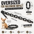 thumbnail image 1 of Big Link Dog Leash, 4.9Ft Imitation Plastic Large Iron Chain Thick Dog Leash, Dog Supply Walking, Paw Print Collar Included, 1 of 3