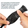 thumbnail image 2 of Funda Trenzada Expandible Pet Telar De Alambre De 25 Pies-1/4 Pulgada Aibole Funda Para Cable Trenzado Envoltura De Alambre Negro, 2 of 5