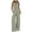 Green, variant on ZHOUCHANKIDS Women's 2 Piece Outfits Linen Vest Waistcoat Dressy Casual Sets Wide Leg Pants Suits Yellow S