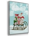 thumbnail image 3 of Christmas Christmas Owl Sled - Framed Gallery Wrapped Holiday Canvas - 25 x 37 - Silver Frame, 3 of 8