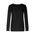 thumbnail image 4 of biudgviw Lounge Tops for Women Fall Slim Long Sleeve Square Neck Basic T-Shirts Soft Stretch Solid Color Pullover Shirts, 4 of 7
