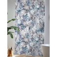 thumbnail image 4 of Sheer Curtains 84 Inches Long, Palm Leaves Semi Sheer Curtains Light Filtering Window Treatment, Spring Tropical Leaf Botanical Vintage Blue Privacy Voile Drapes for Living Room Bedroom 52x84 Inch, 4 of 7