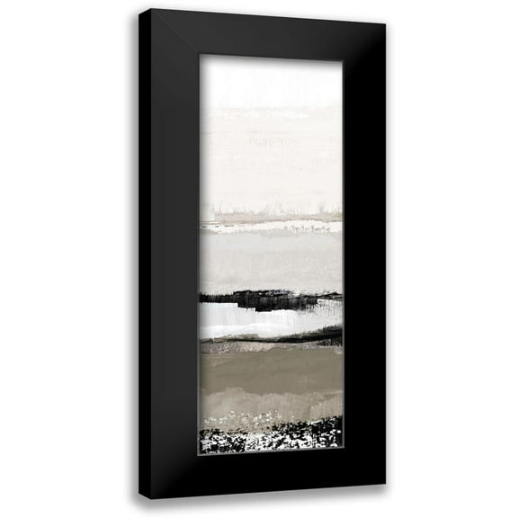 Loreth, Lanie 7x14 Black Modern Framed Museum Art Print Titled - Polite Neutral Journey Panel II