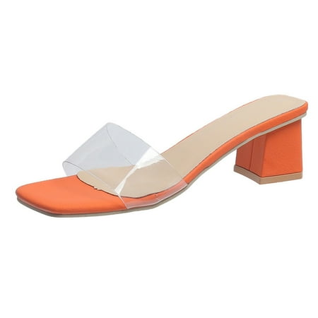 

Sngxgn Women s Flat Sandals - Comfortable Casual Ankle Elastic Strap Slip on Spring Summer Shoes.Pink Slippers Orange 6.5