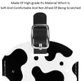 thumbnail image 4 of Square 2Pack PU Leather Cow Skin Animal Cruise Luggage Tag with Privacy Cover and Name ID Tag for Travel Handbags Backpacks Luggage Tags, 4 of 6