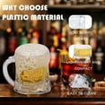 thumbnail image 2 of Mini Chopes à Bière en Plastique, Verres à Bière en Plastique Transparents de 1 Oz, Mini Chope à Bière Verres à Shooter pour Bière avec Poignées Transparentes Réutilisables pour Bière, 2 of 8