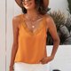 thumbnail image 3 of Top de verano sin mangas para mujer Camiseta sin mangas con empalme de encaje NikouMX, 3 of 6