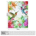 thumbnail image 4 of PRATYUS Watercolor Hummingbird Birds Flowers Throw Blanket Ultra Soft Warm All Season Decorative Blankets for Bed Chair Car Sofa Couch Bedroom 40x50in, 4 of 6