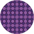 thumbnail image 1 of Ahgly Company Machine Washable Indoor Round Transitional Purple Iris Purple Area Rugs, 3' Round, 1 of 7
