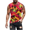 thumbnail image 2 of Njoeus Black Tees for Men Mens Graphic T Shirts Men's Hawaiian Sleeveless Tank Tops Vests Floral Print Crewneck Tee Shirt Casual Beach Vacation T-Shirt M-4Xl Summer Tops for Men 2024, 2 of 5