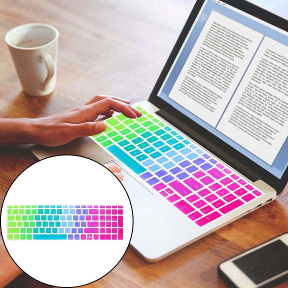 YSNOOWE 1Pack MultiColored Laptop Keyboard Skin for Daily Use