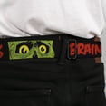 thumbnail image 4 of Buckle-Down Belt, Seatbelt Buckle Belt, Brains Zombie Face Close Up Black Red Green Yellow, 30 to 44 Inches, 4 of 9