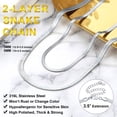 thumbnail image 5 of Silvora Silver Layered Chain Necklaces for Women Minimalist Herringbone Choker Necklace Stainless Steel Flat Snake Chain Jewelry Gifts for Daughter Girlfriend Birthday Christmas, 5 of 7