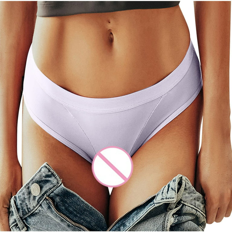 Lopecy-Sta Women's Solid Underwear Cotton Stretch Sexy Panties Lingerie  Women Briefs Deals Clearance Womens Underwear Period Underwear for Women  White 