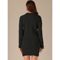 thumbnail image 3 of DARING DIVA Women's 2 Pcs Business Casual Sweater Jacket and Skirt Set XS Black, 3 of 6