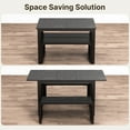 thumbnail image 4 of Extendable Dining Table Set for 4 People with 2 Benches,47" to 63" Kitchen Table for Living Room, Black, 4 of 8