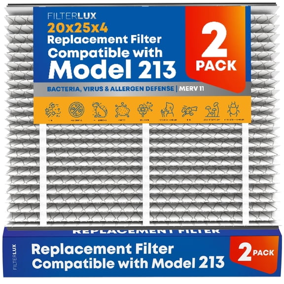 FilterLux Replacement Filters campatibel with AprilAire 213 - Replacement Filter 2 Pack MERV 11 Rated Air Filters, Furnace Filters, Air Conditioner Filter, AC Filters, HVAC Filter