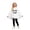 a-White, variant on Halloween Costume Girl Unisex Ghost Face Costume Kids Hooded Cape Pants Two Piece Set Boys Costume 4-5 Years