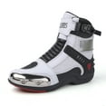 thumbnail image 3 of JG WOLVES- Smart LED Motorcycle Boots - Unisex Racing & Touring Riding Shoes - All-Season Motorbike Gear with Customizable Display,White ,43, 3 of 23