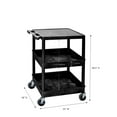 thumbnail image 2 of 3 Shelf Black Tub Cart, 2 of 4