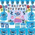 thumbnail image 2 of Decoración de fiesta de cumpleaños de Disney Stitch, vajilla de papel, taza, plato, servilleta, mantel, globo para niños, suministros de decoración para Baby Shower, nuevo, 2 of 4