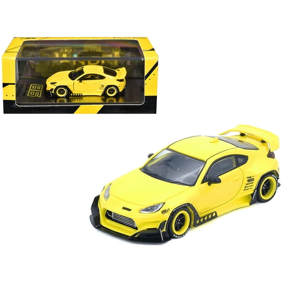 Toyota GR86 "Pandem" RHD (Right Hand Drive) Yellow 1/64 Diecast Model Car by Inno Models