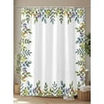 thumbnail image 4 of Fsddascl Watercolor Leaf Shower Curtain Set - 72" x 78" Washable Bathtub Curtain with 12 Hooks, Vintage Pastoral Summer Botanical Waterproof Fabric Stall Shower Curtains for Bathroom/Bathtub Décor, 4 of 6