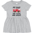 thumbnail image 3 of Inktastic Firefighter Daddy Plays with Trucks Girls Baby Dress, 3 of 5