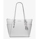 thumbnail image 1 of Michael Kors Bolso Tote Grande Charlotte de Piel Saffiano con Cremallera Superior para Mujer, Blanco Óptico, 35F0SCFT3L-085, 1 of 5