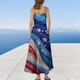 thumbnail image 5 of Women's Flowy Sleeveless Dress with Patriotic Print, High Waist Casual Sundress, Beach Vacation Dress with Pockets, Lightweight Fabric for Summer Parties and Outdoor Events,Royal Blue L, 5 of 5