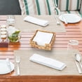 thumbnail image 5 of Rattan Napkin Holders for Table, Water Hyacinth Napkin Serving Tray, 7" x 7" x 2.6" Farmhouse Wicker Baskets,Square Tabletop Decor Storage Tray for Restaurant Dinner, 5 of 9