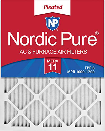 Nordic Pure 10x20x1 MPR 1000 Pleated Micro Allergen Replacement AC Furnace Air Filters 3 Pack