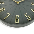 thumbnail image 3 of Westclox 12" Gray & Gold Modern Analog QA Wall Clock, 3 of 5