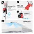 thumbnail image 4 of CROWN SHADES 10x10 Pop Up Canopy Tent with One Push Setup Easy Outdoor Sun Shade for Events, Parties, Camping White, 4 of 8