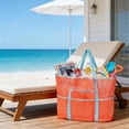 thumbnail image 6 of Oversized Beach Tote Bag with Mesh Pockets for Swimwear Storage and Organizing, Water Resistant Nylon Travel Tote for Pool, Beach, and Gym with Comfortable Wide Handle, 6 of 6