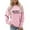 Pink, variant on IWRICH Women's Sweatshirt Hockey Grandma Letter Print Long Sleeve Crew Neck Graphic Pullover Casual Top Shirt Hockey Sport Tee Red 110
